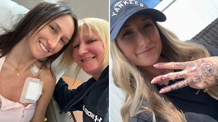 Daughter Kristie and mother Dawn both had breast cancer eight years apart. 