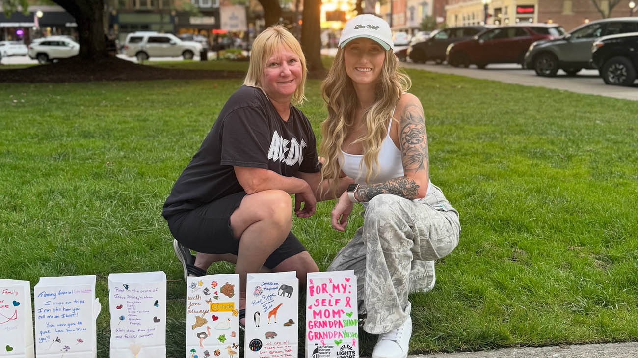 Kristie says her mother, Dawn, has never left her side during her breast cancer journey.