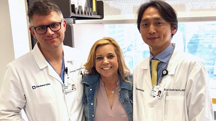 Carole Motycka with Dr. Quintini and Dr. Hashimoto.