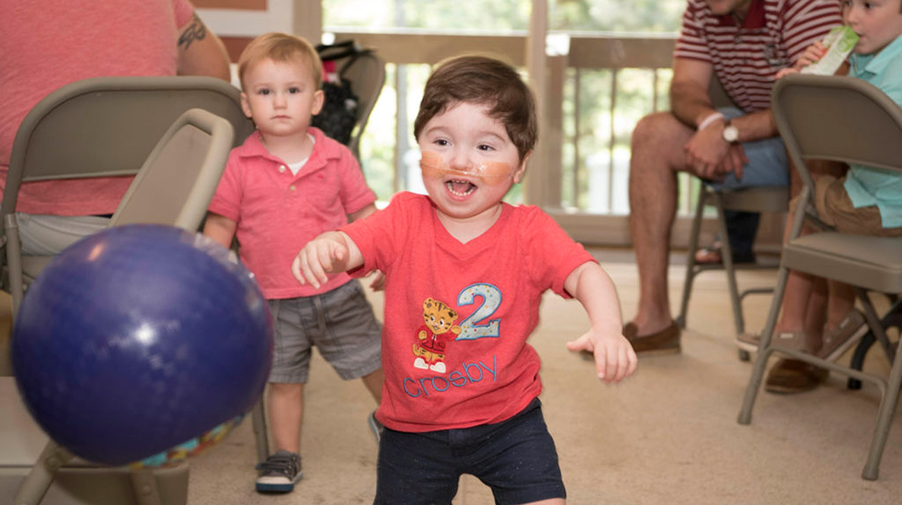 Crosby celebrates his second birthday at home, surrounded by friends, family and Cleveland Clinic team.