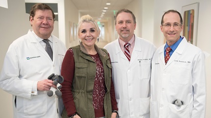 Dr. Barnett, Rachel Given, Dr. Steinmetz and Dr. Peereboom reunite after 18 years. (left to right) 