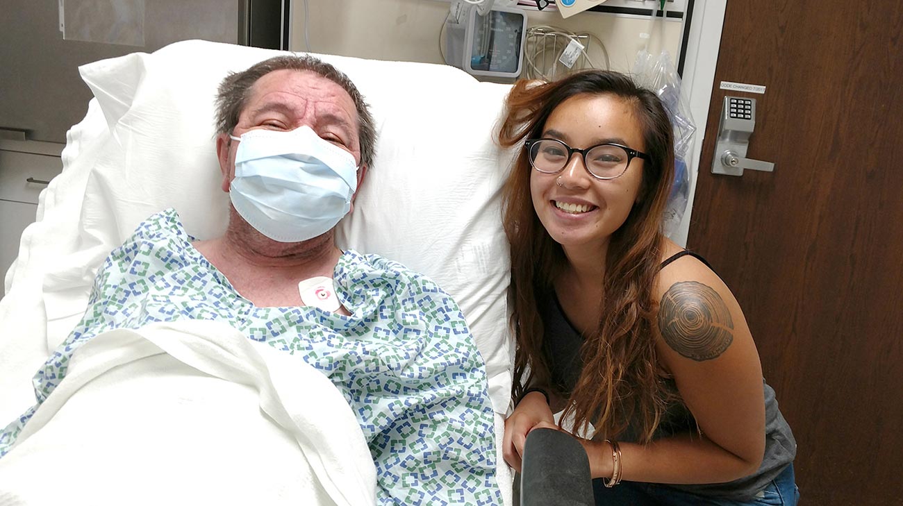 Tom and his daughter Erin at Cleveland Clinic. (Courtesy: Tom Mathews)