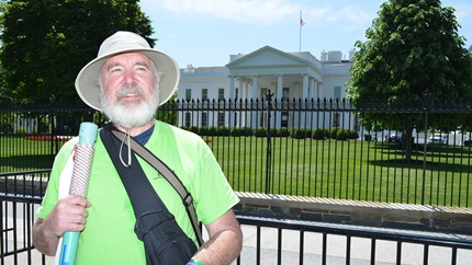 Gene Shimandle arrived at the White House on May 8, 2018. It was 1 year after he received a heart transplant at Cleveland Clinic. (Courtesy: Cleveland Clinic)