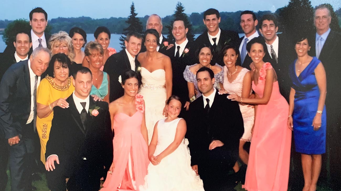 Tony and Jean pictured with their family. The couple has raised five children, who have given them 13 grandchildren and six great-grandchildren. (Courtesy: Carna family)