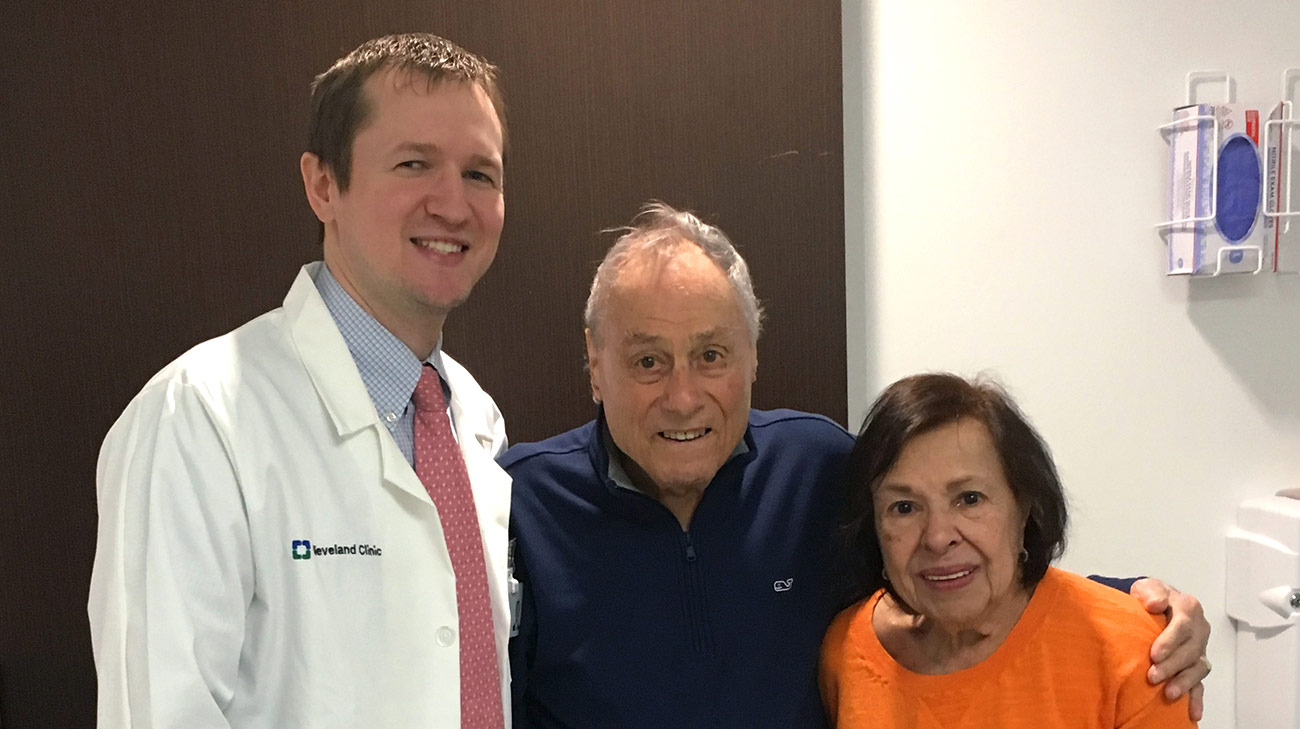 Tony and Jean pictured with Dr. Grant Reed, one of their interventional cardiologists at Cleveland Clinic. (Courtesy: Dr. Grant Reed)