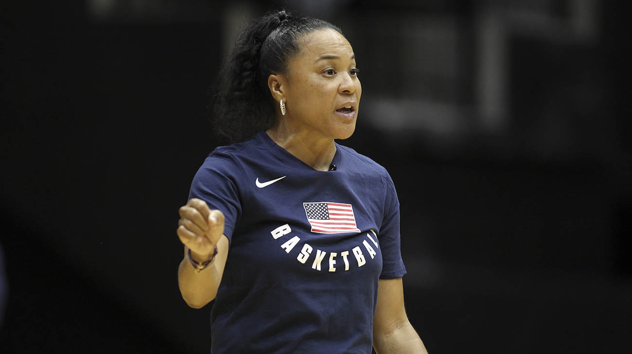 Will Coach Dawn Staley's beloved pooch dribble his way to Paris?