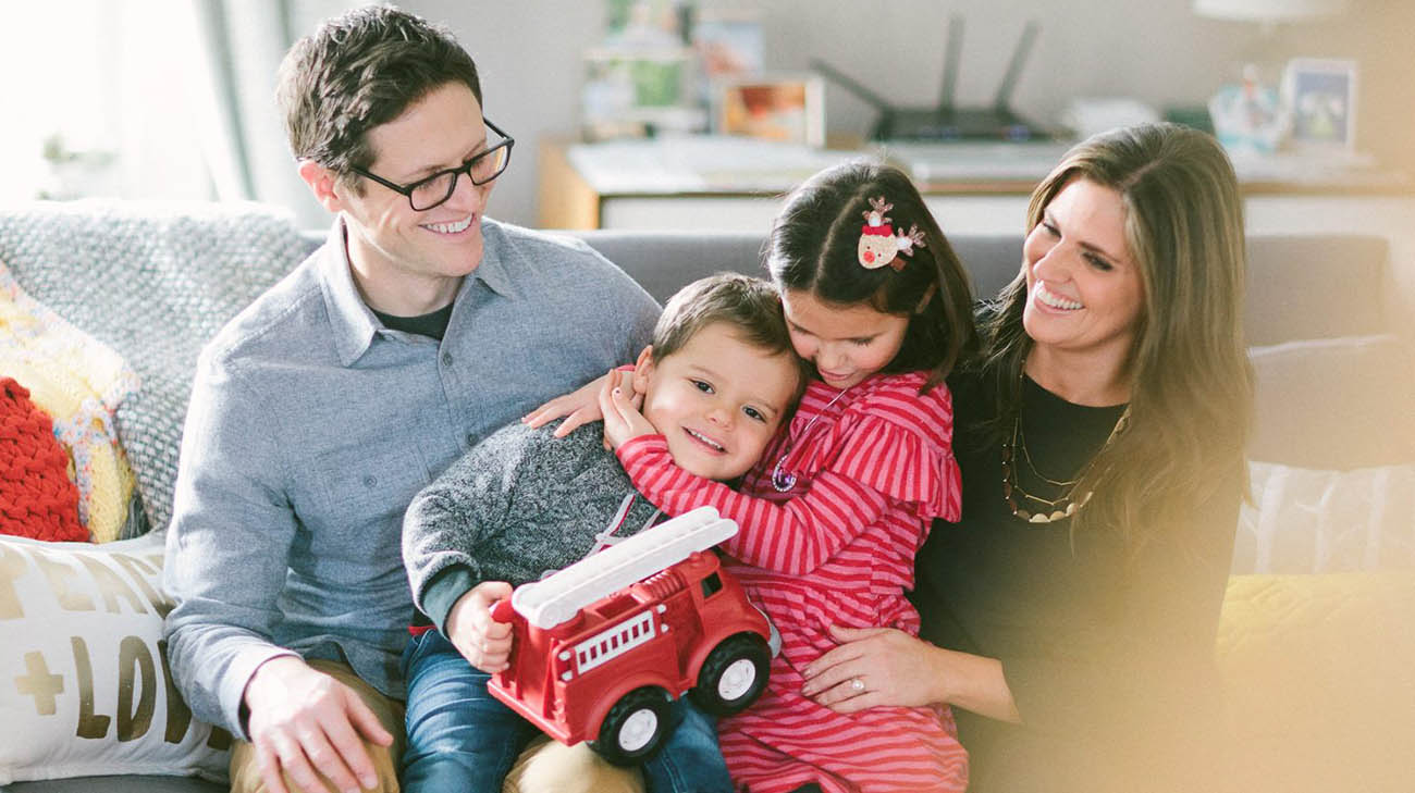 Autism and leukemia patient Simon Ziemba with his family. 