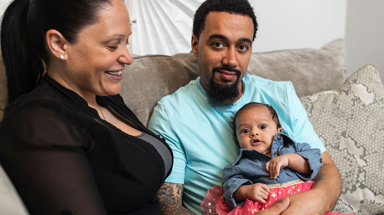 Ada and Dustin Williams with their daughter, Reighn. (Courtesy: Cleveland Clinic)
