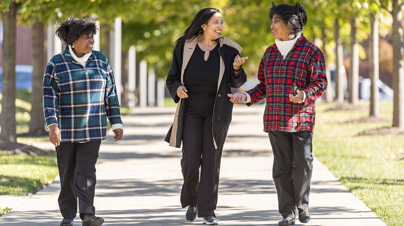 Brigitte's mother, Mary Hornung, (left) and her aunt, Virginia Thornton, (right) have stayed by her side throughout her health journey. (Courtesy: Cleveland Clinic)