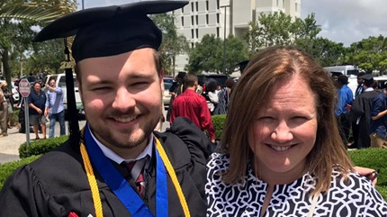 Paige and her son, Josh, at his college graduation. (Courtesy: Paige Jerome)