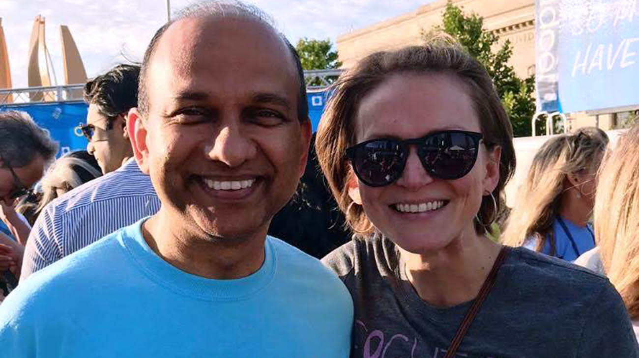 Dr. Jame and Abraham and metastatic breast cancer patient, Kate Watson. 