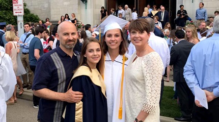 Sara with her family at her oldest daughter's graduation. (Courtesy: Sara Whitlock)