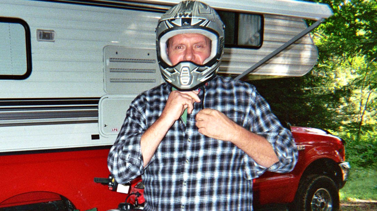 Keith Medovich getting ready to ride