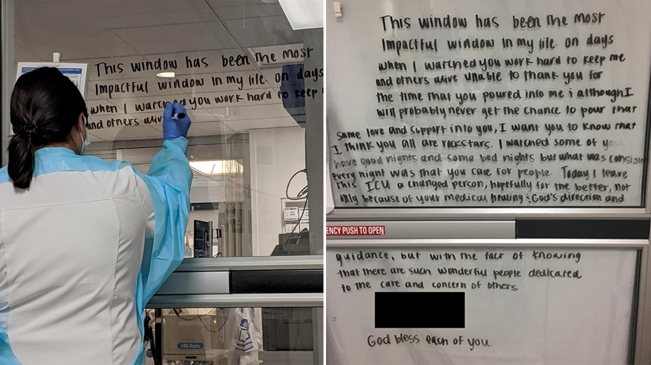 COVID-19 patient Nic Brown's message to Cleveland Clinic caregivers after leaving the MICU. 