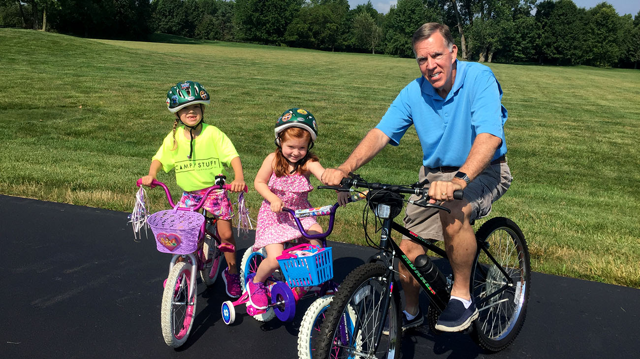 Steve is back to being active with his granddaughters, without a tremor in his right hand. (Courtesy: Steve Brandenburg)