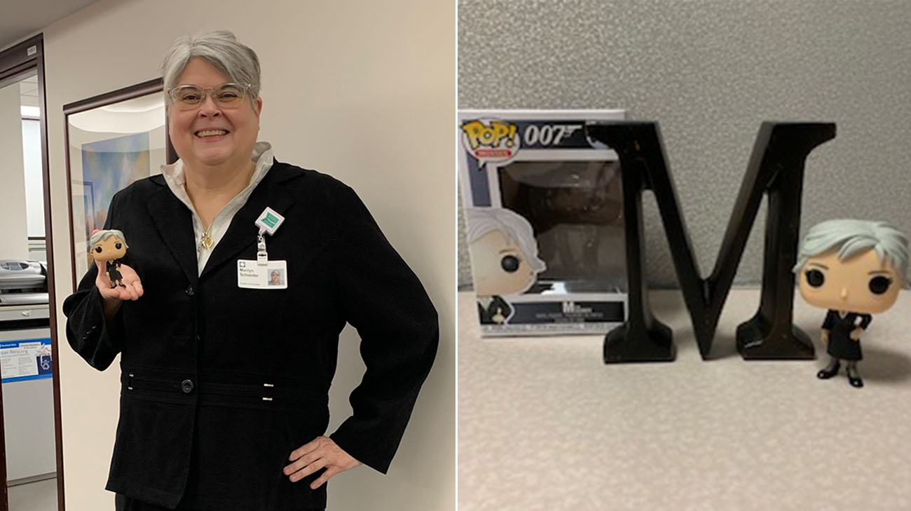 Marilyn's nickname at work is 'M,' just like the boss in the James Bond movies. (Courtesy: Marilyn Schneider)