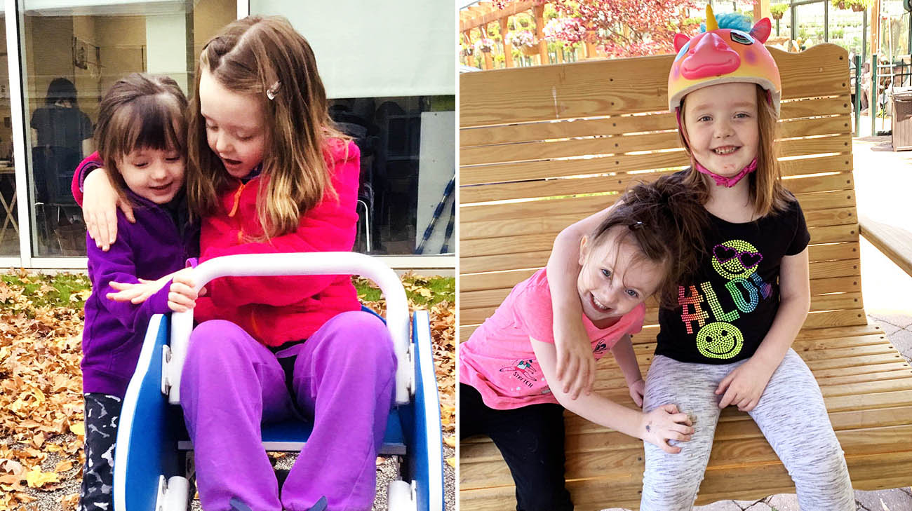 Maya and her sister, Aubrey, have developed a special bond in part thanks to Cleveland Clinic Children's Lerner School for Autism. 