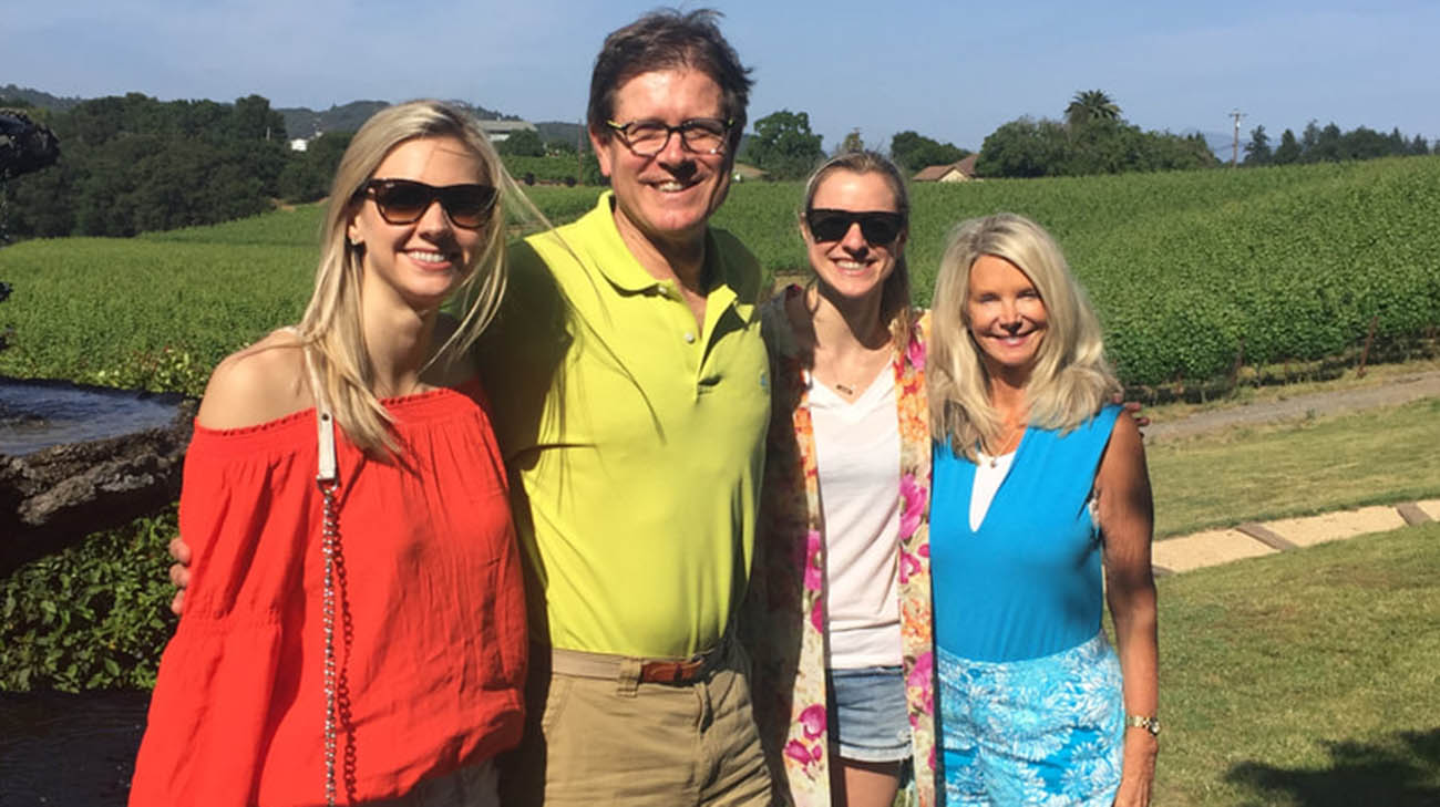 Dr. Rick Wilson with his wife, Deborah, and daughters, Katie and Victoria.