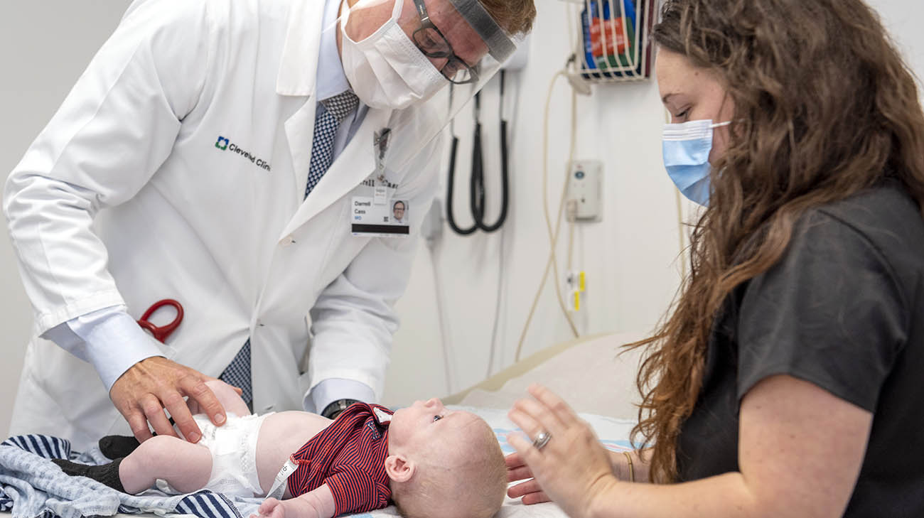 Maverick during a follow-up appointment with Dr. Darrell Cass.