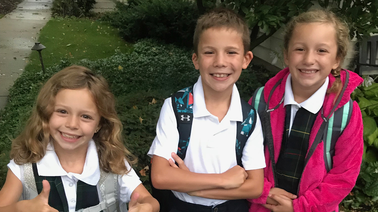 Cecilia, Leo and Lucy were ready to start another school year in the Fall 2019. (Courtesy: Spada Family)