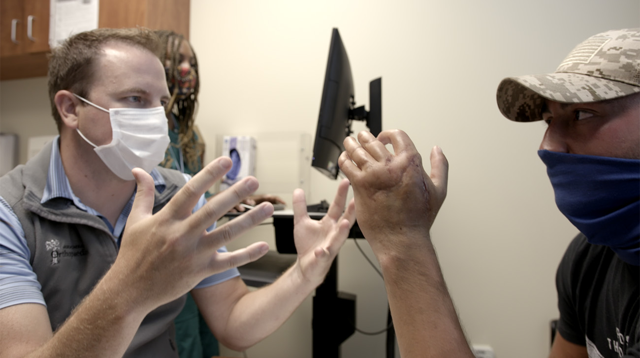 Dr. Lanzinger performed five additional surgeries to help restore Luke's hand.
