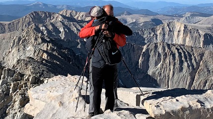 John Frank, and his son, Caleb, after climbing Mount Whitney. 