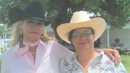 Breast cancer patient, Tamara, with her sister, Monica. 