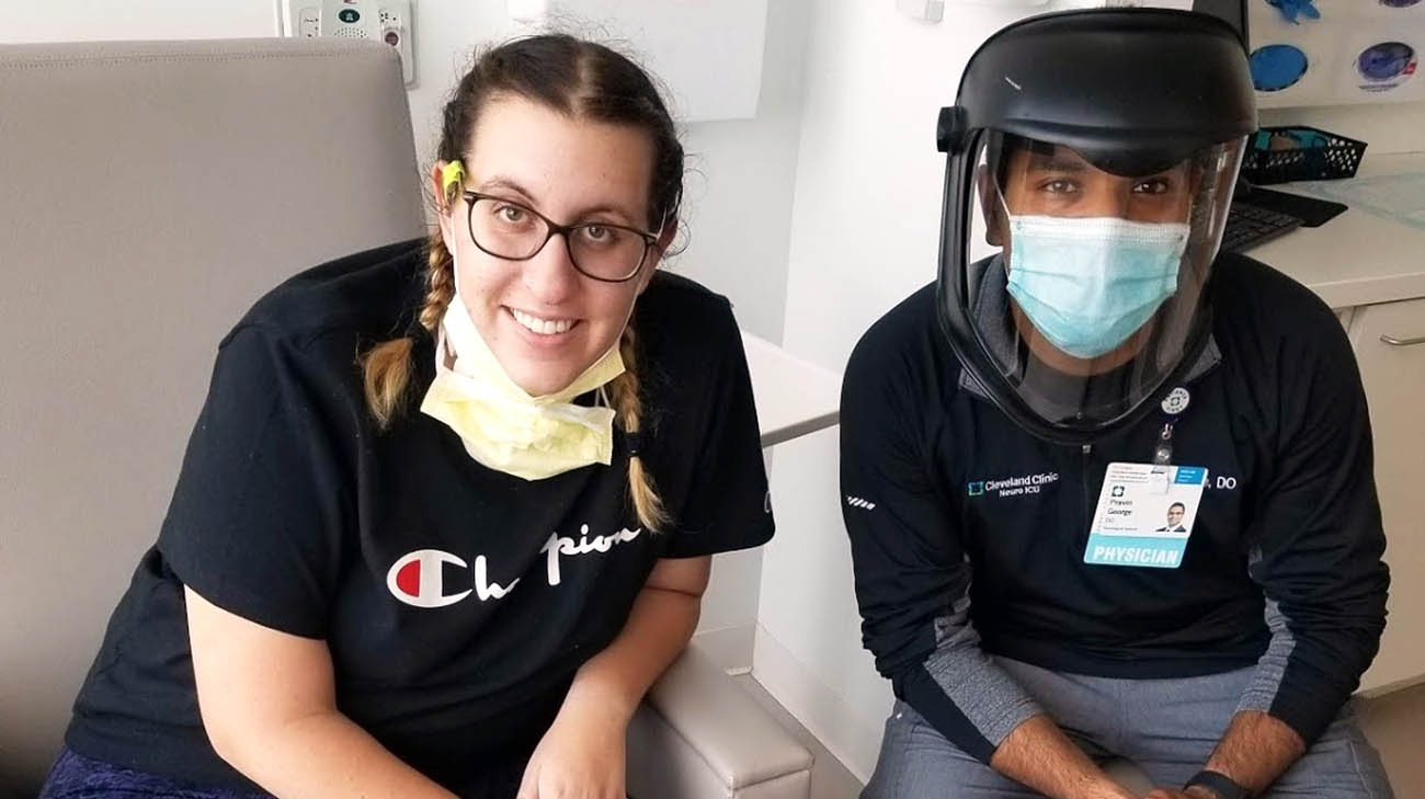Lauren with Dr. Pravin George.