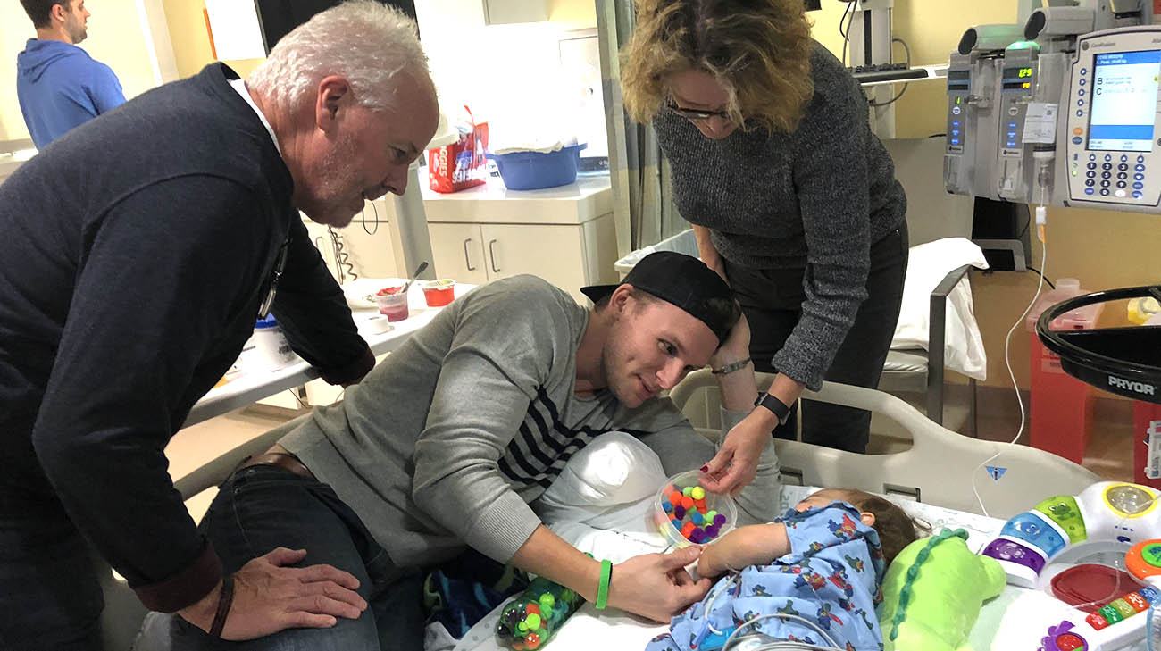 Grant flew in from Texas to be with his nephew at Cleveland Clinic Children's. 