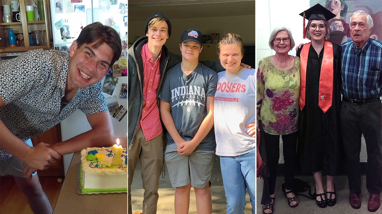 Dorinda and her husband Jerry have five grandkids, MJ (left), Zach, Andrew and Molly (center) and Olivia (right). (Courtesy: Dorinda Jones)