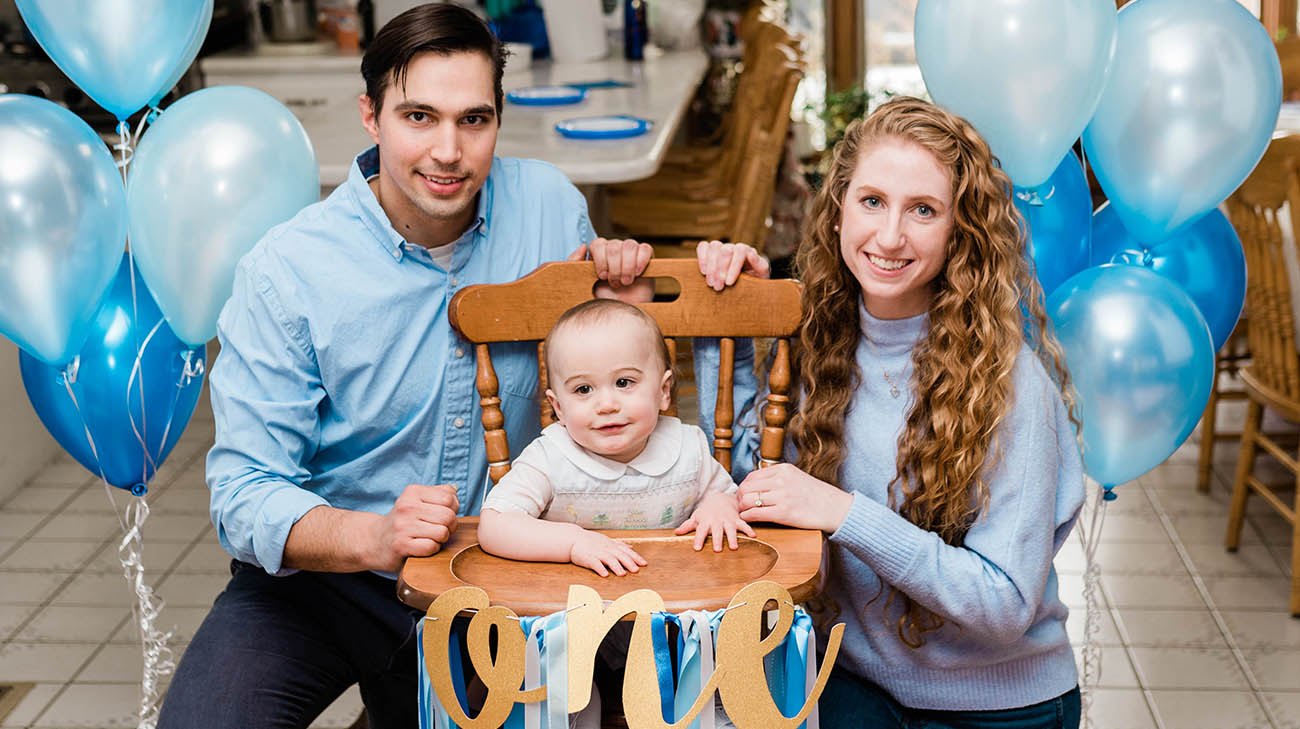 Katie and Jake celebrated their son, Lawrence's, 1-year birthday. 