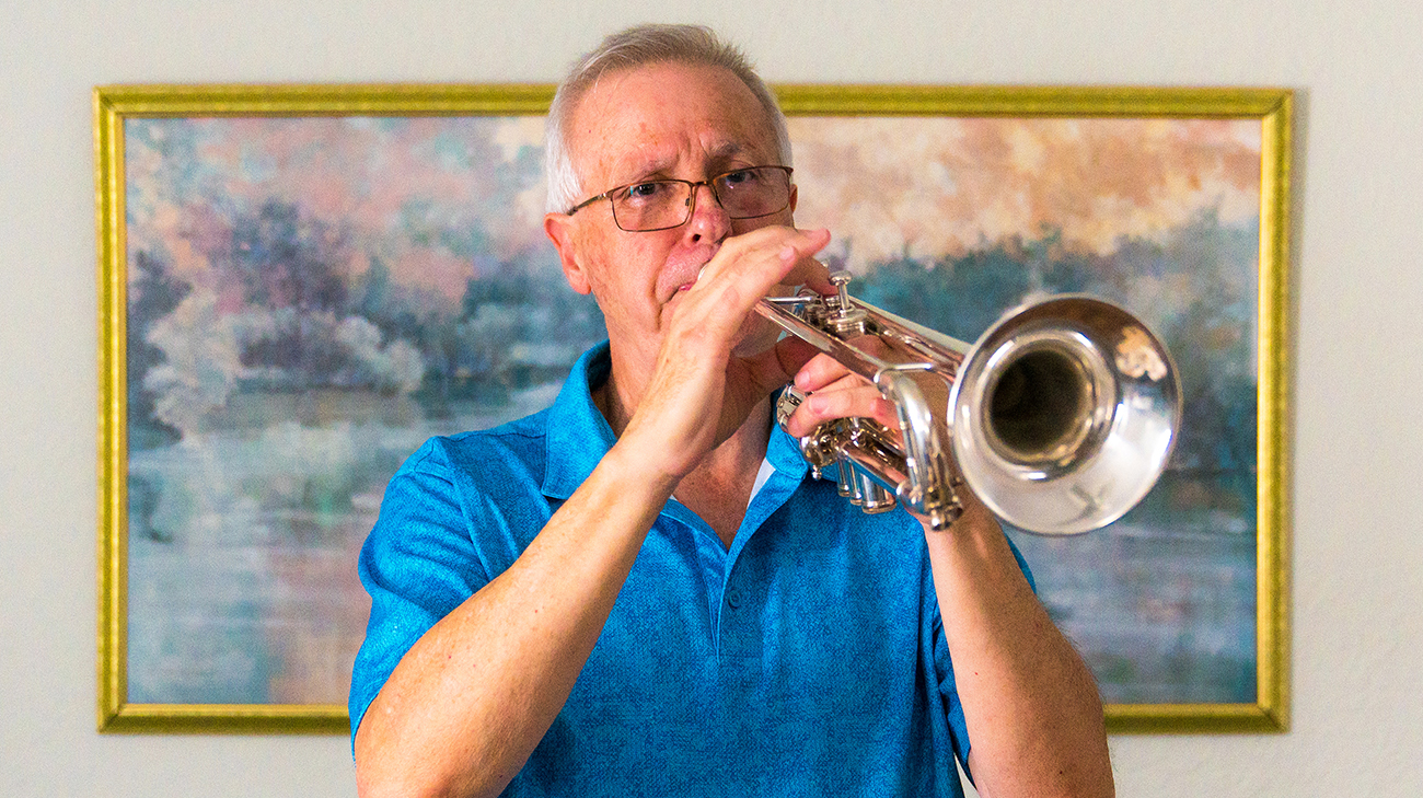 Kevin became an accomplished trumpet player and often performed with acclaimed musicians. (Courtesy: Cleveland Clinic)