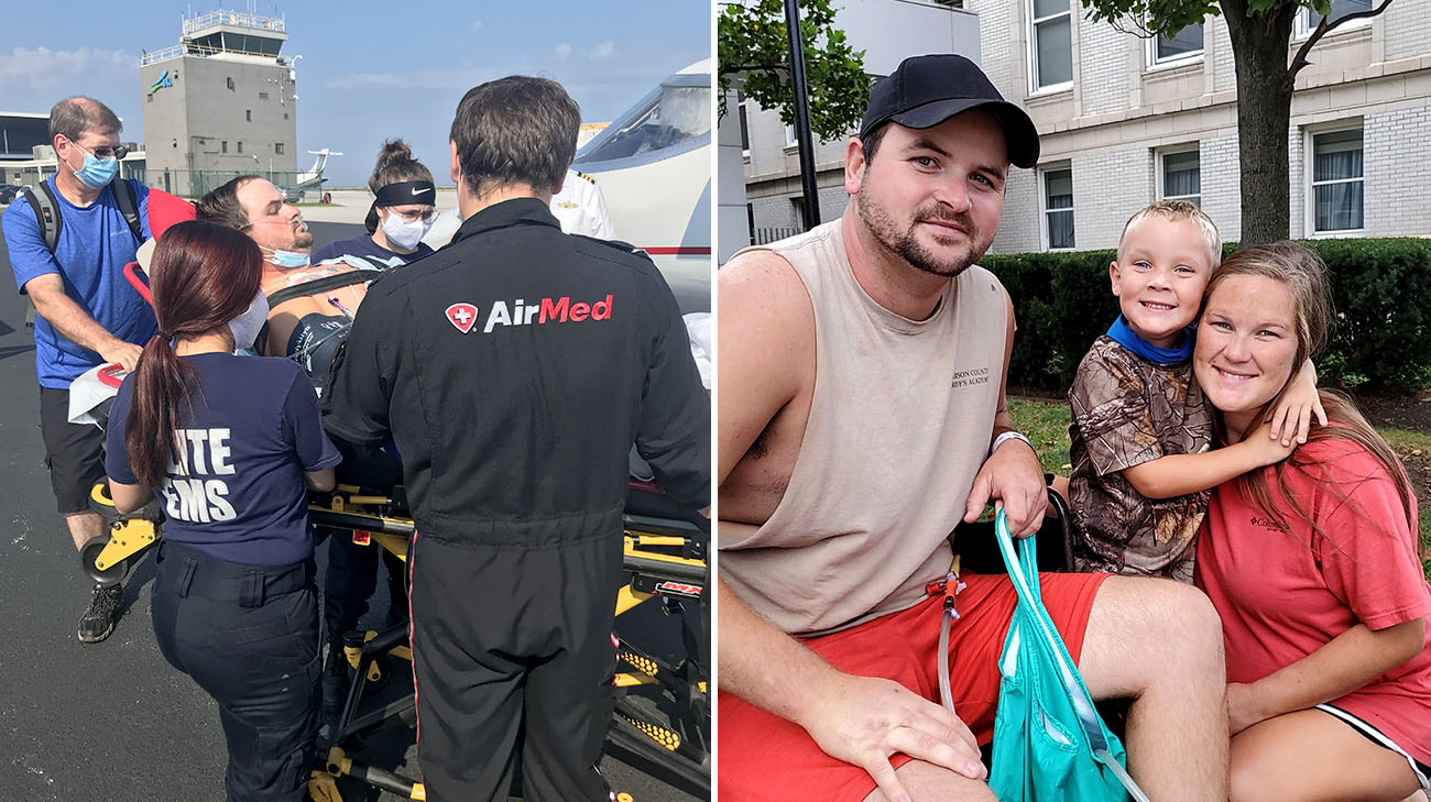 Caleb and his family flew from Alabama to Cleveland to be evaluated for an intestinal transplant. (Courtesy: Caleb and Madeline Brooks)