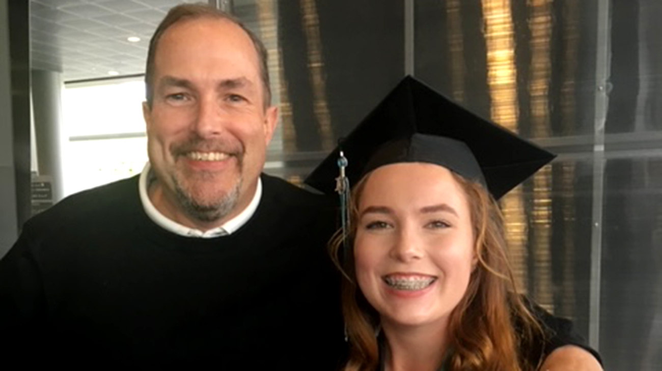  Dane and his youngest daughter, Hanna, who recently graduated from college.
