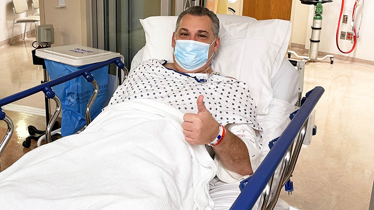 Bill underwent surgery to remove an aggressive kidney tumor. 