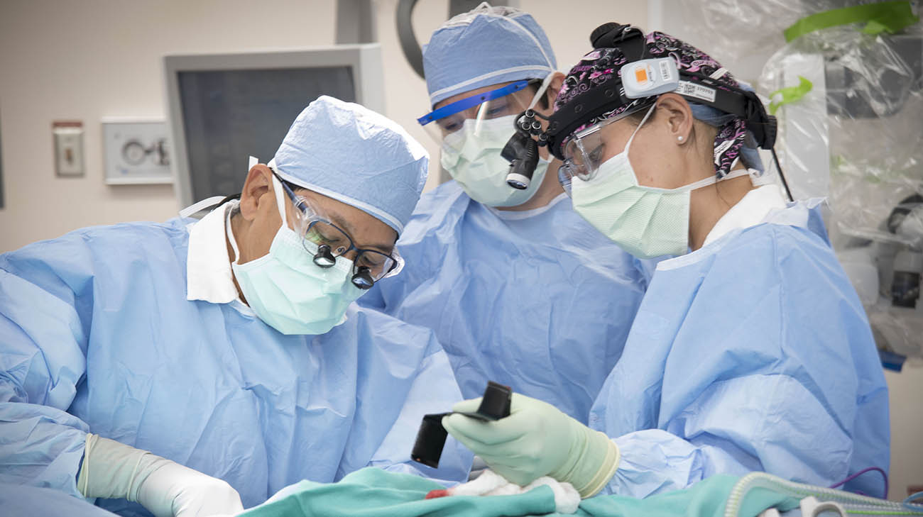 Brian undergoing a lumpectomy at Cleveland Clinic. 