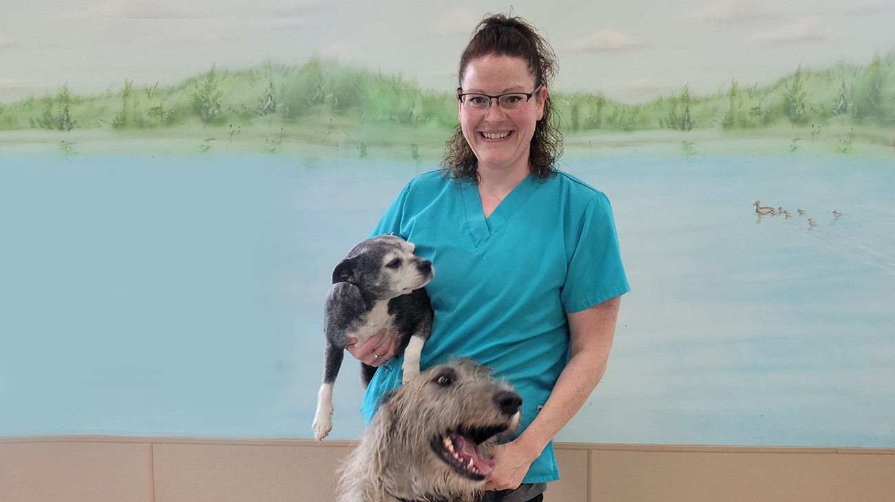 Ashley Mohn and her dogs for Cleveland Clinic Patient Story