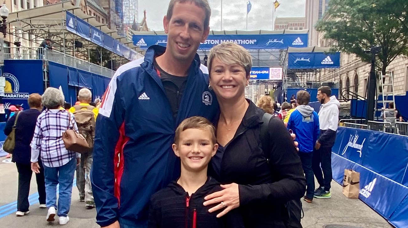 Brad with his family after a race. 