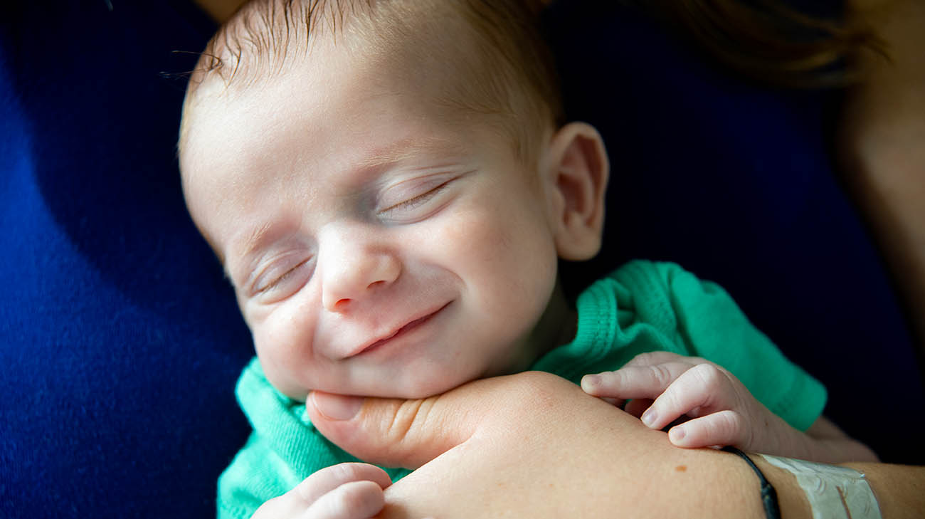 Rylan Harrison Drinnon was born near full-term, ten weeks after undergoing surgery in the womb. 