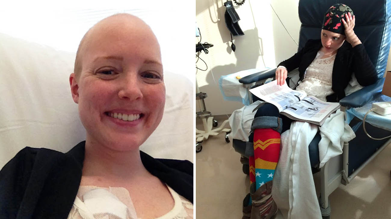 Katie's breast cancer treatment included intense and extensive chemotherapy. 