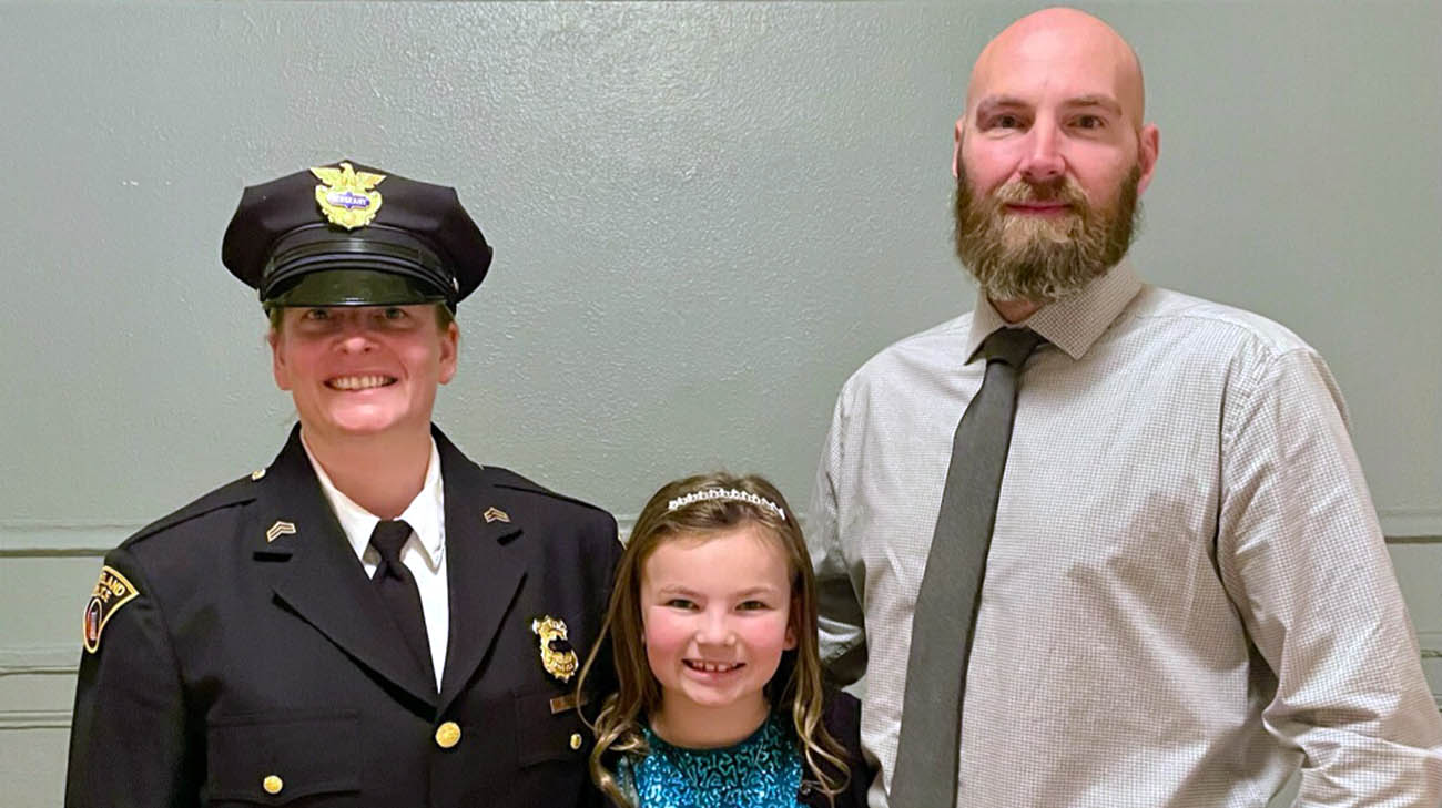 Melissa with her husband, Robert, and daughter, Dana. 