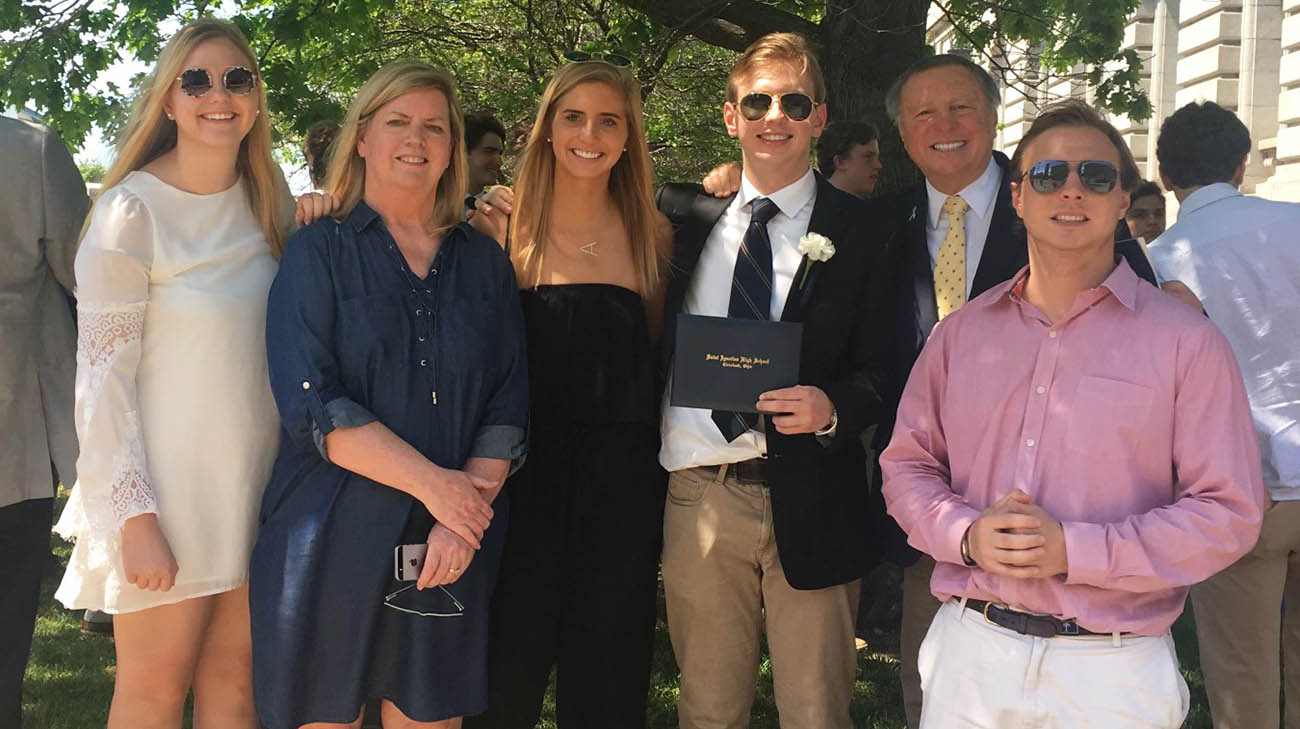 Mark Munch Bishop and his family.