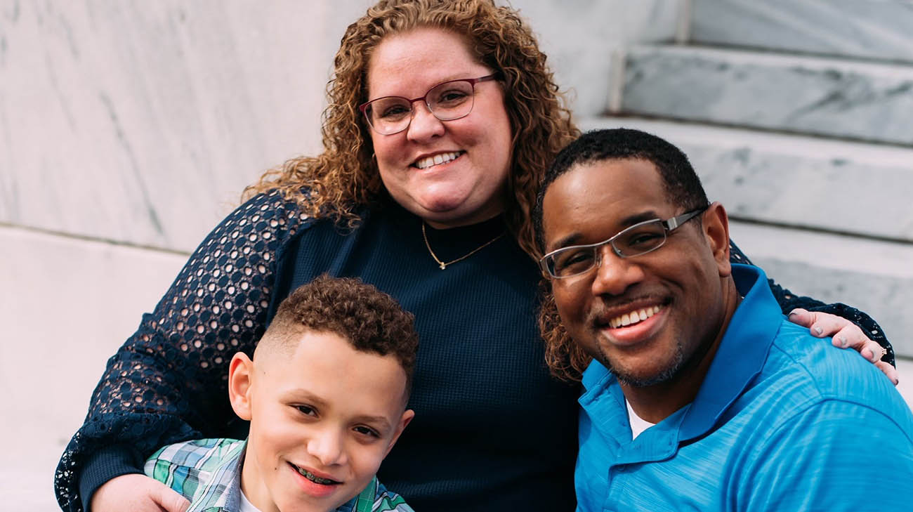 Quentin, his mother, Tera, and father, Treye. 