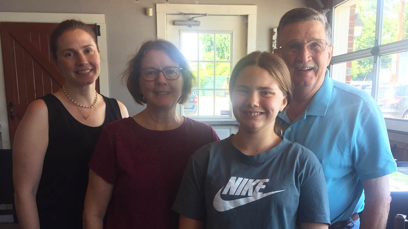 Heart patient Larry Candiotti and his family. 