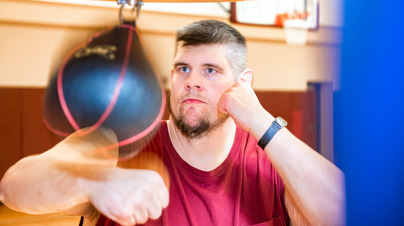 LifeStyles member, Tom Donatelli, practicing his boxing.