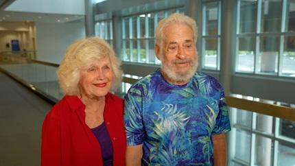 Leslie Berk (right) with his wife Joyce Berk