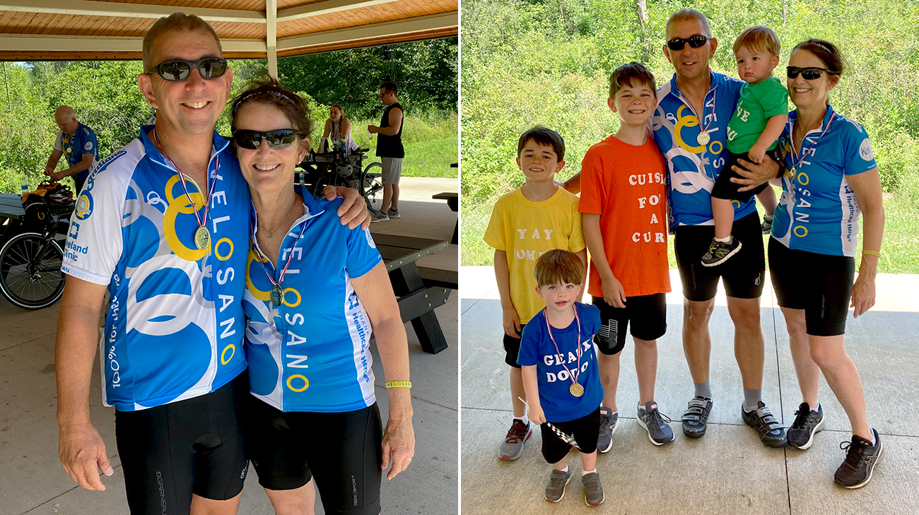 Craig bikes in Cleveland Clinic's VeloSano event to raise awareness and funds for cancer research. 