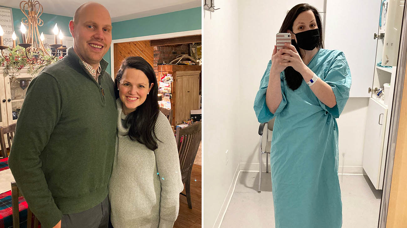 Mallory 20 weeks pregnant prior to undergoing an MRI at Cleveland Clinic.