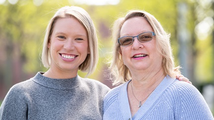 Michelle and her mother, Sharon, have a history of breast cancer in their family. 