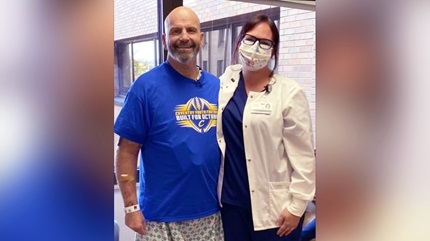 Cleveland Clinic nurse DeAnna Morgan administered CPR when Bryan began having a heart attack at his grandson's football game. 